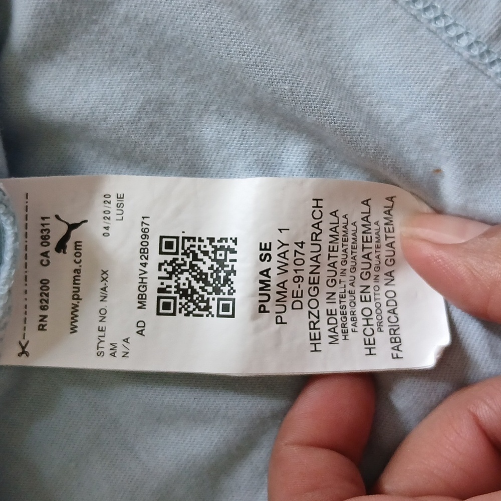 PUMA mens baby blue logo tee shirt size medium - Picture 9 of 11